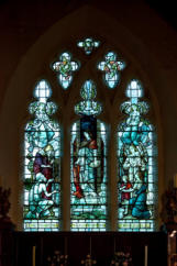 The main stained glass window