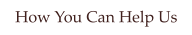 How You Can Help Us